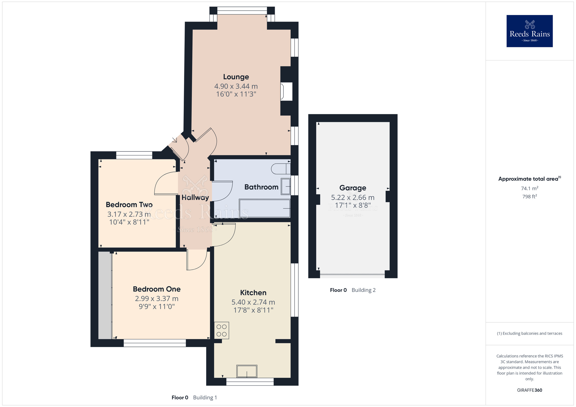 Floorplan of 2 bedroom Semi Detached Bungalow for sale, Lune Drive, Leyland, Lancashire, PR25