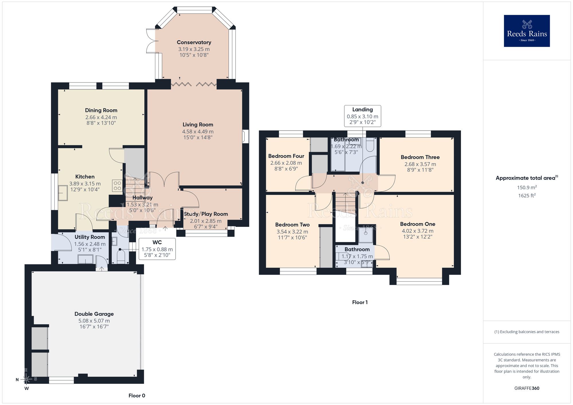 Floorplan of 4 bedroom Detached House for sale, Beechfield Road, Leyland, Lancashire, PR25