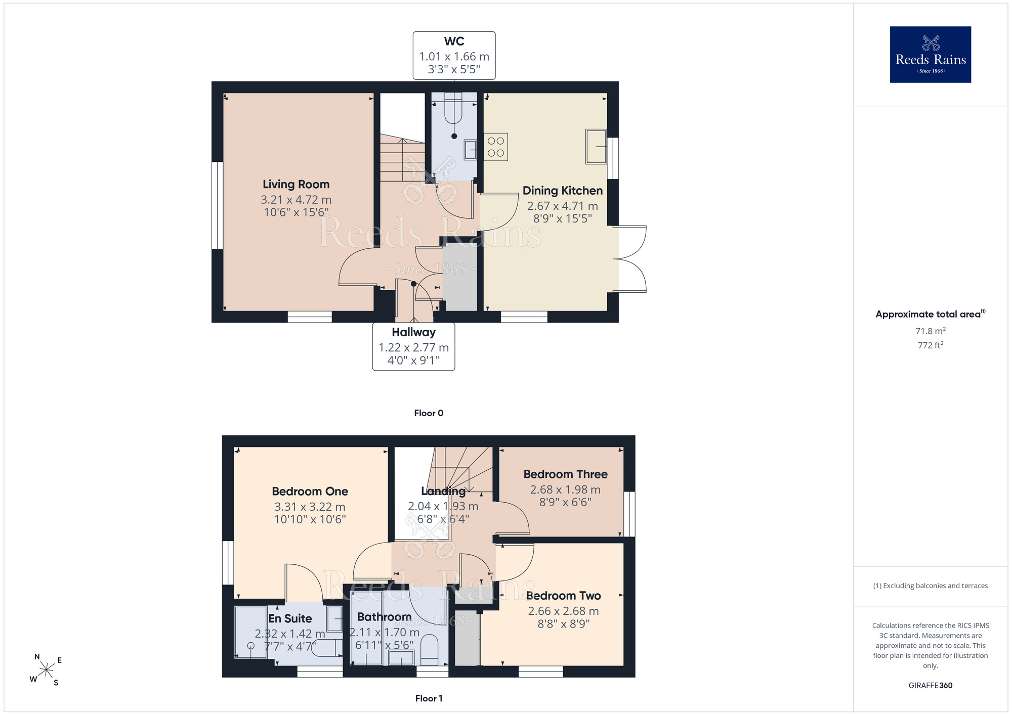 Floorplan of 3 bedroom Semi Detached House for sale, Laird Drive, Leyland, Lancashire, PR26