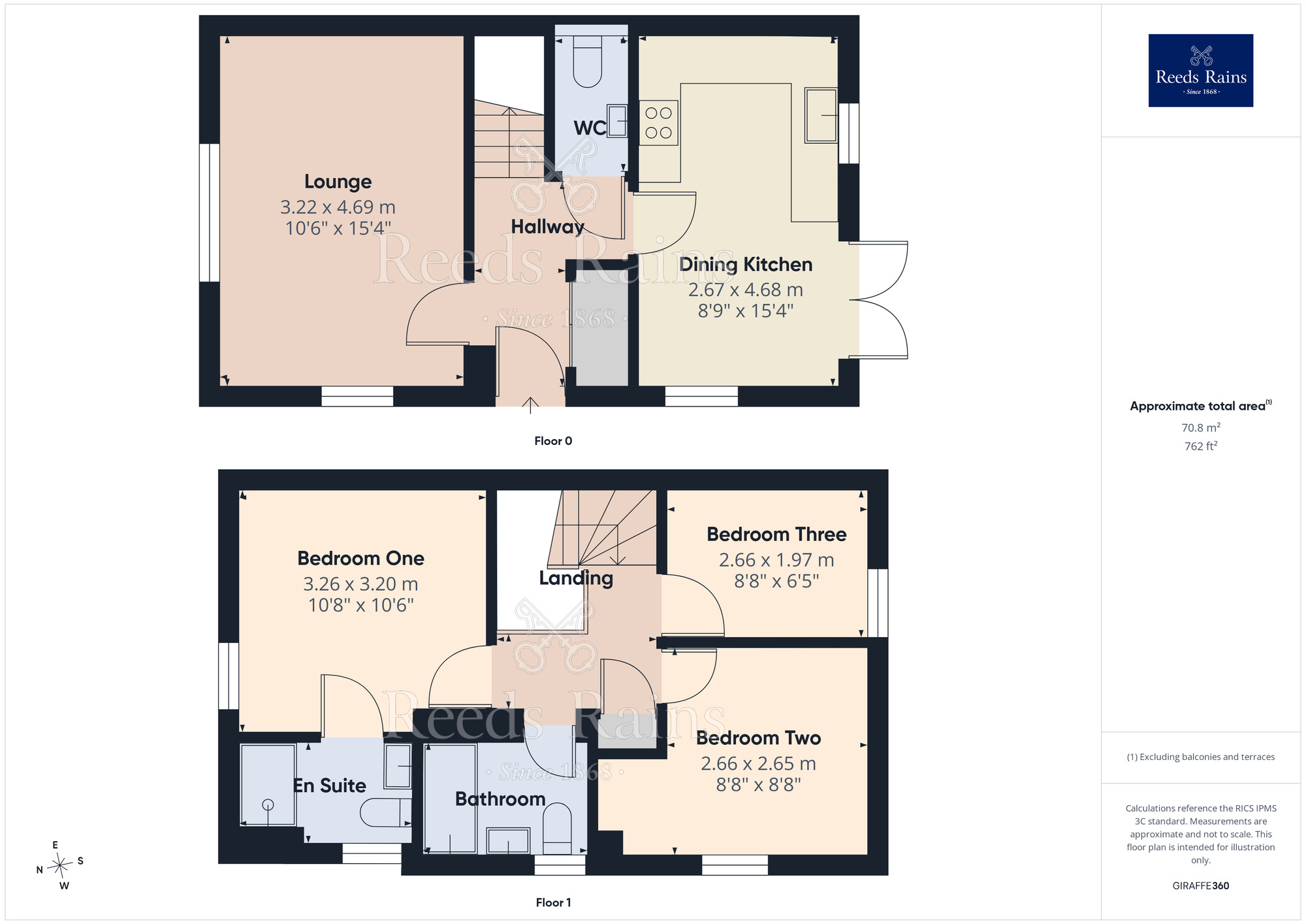 Floorplan of 3 bedroom Semi Detached House for sale, Lion Gardens, Leyland, Lancashire, PR26
