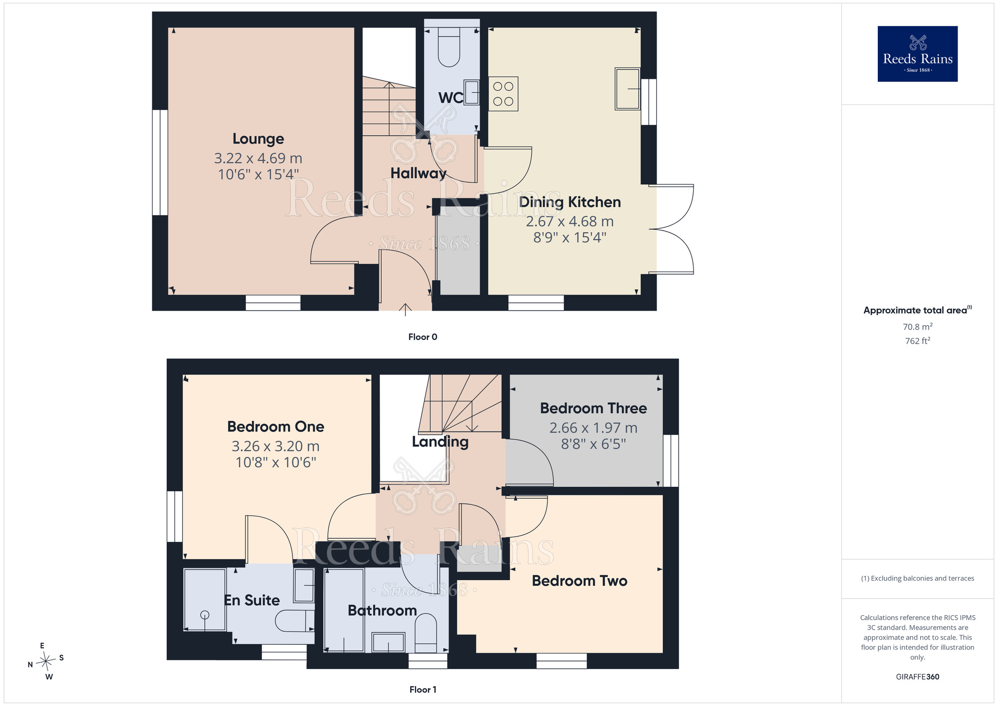 Floorplan of 3 bedroom Semi Detached House for sale, Lion Gardens, Leyland, Lancashire, PR26