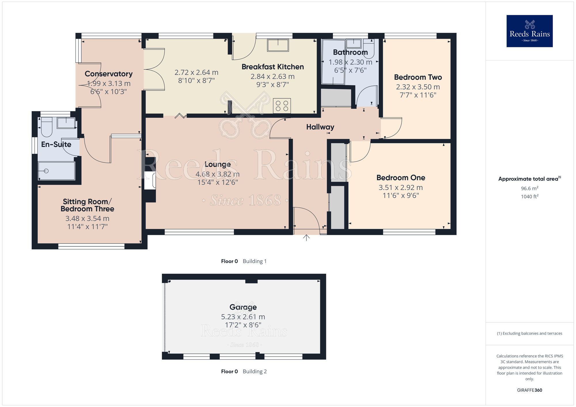 Floorplan of 3 bedroom Semi Detached Bungalow for sale, Bow Lane, Leyland, Lancashire, PR25