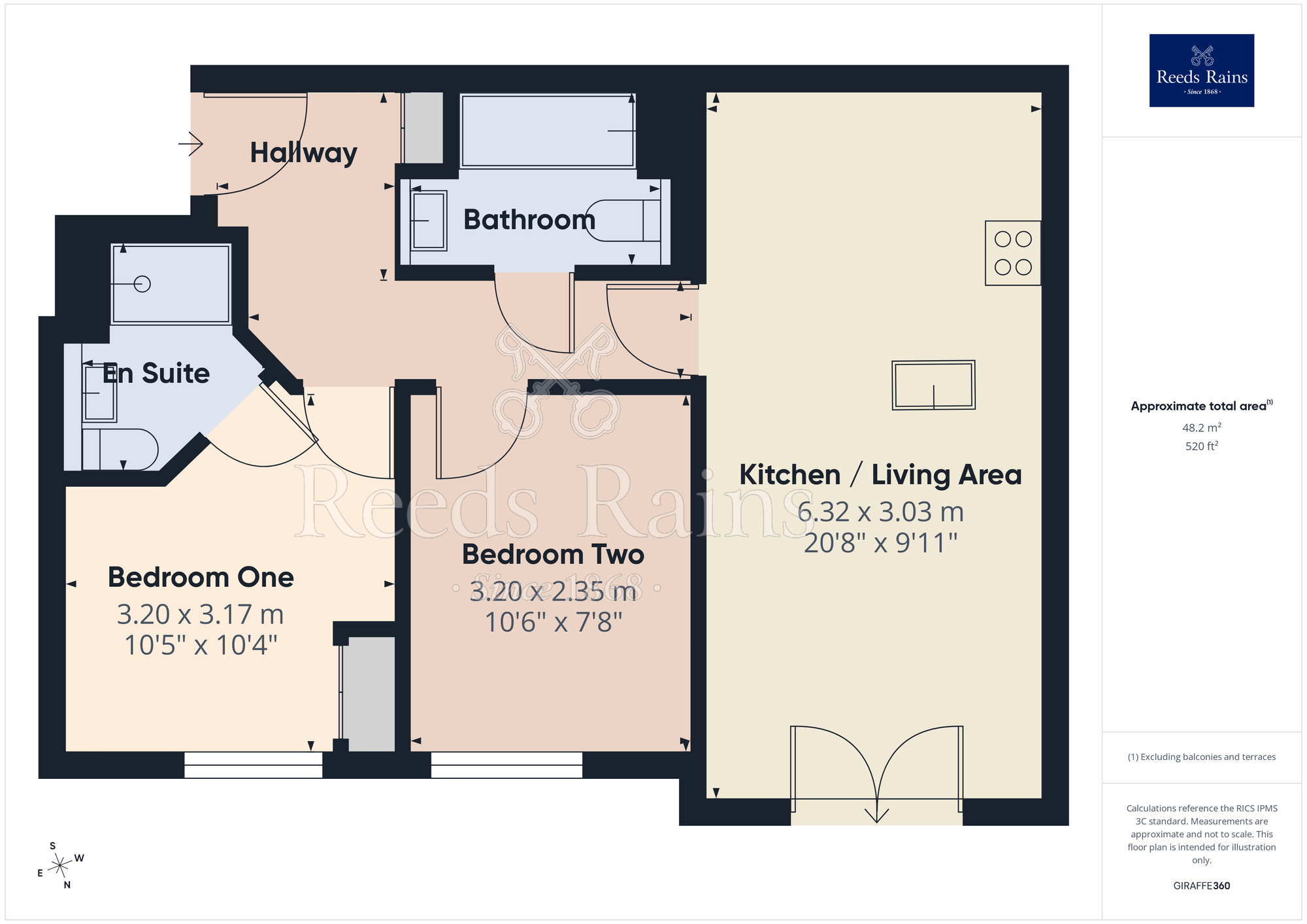 Floorplan of 2 bedroom Flat for sale, Abbott Court, Buckshaw Village, Lancashire, PR7