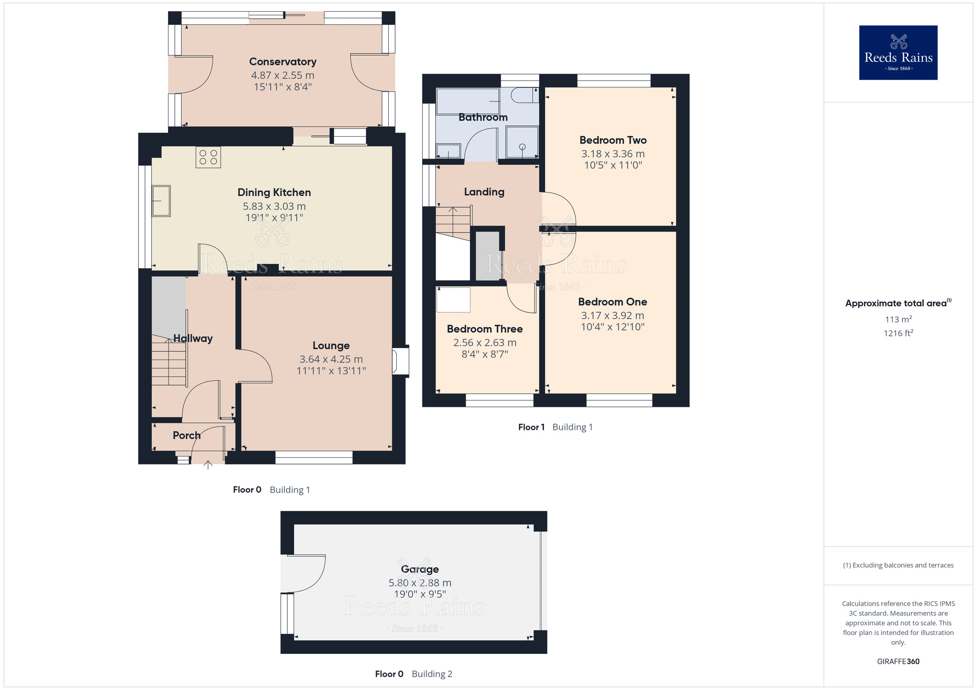 Floorplan of 3 bedroom Detached House for sale, Croston Road, Farington Moss, Lancashire, PR26