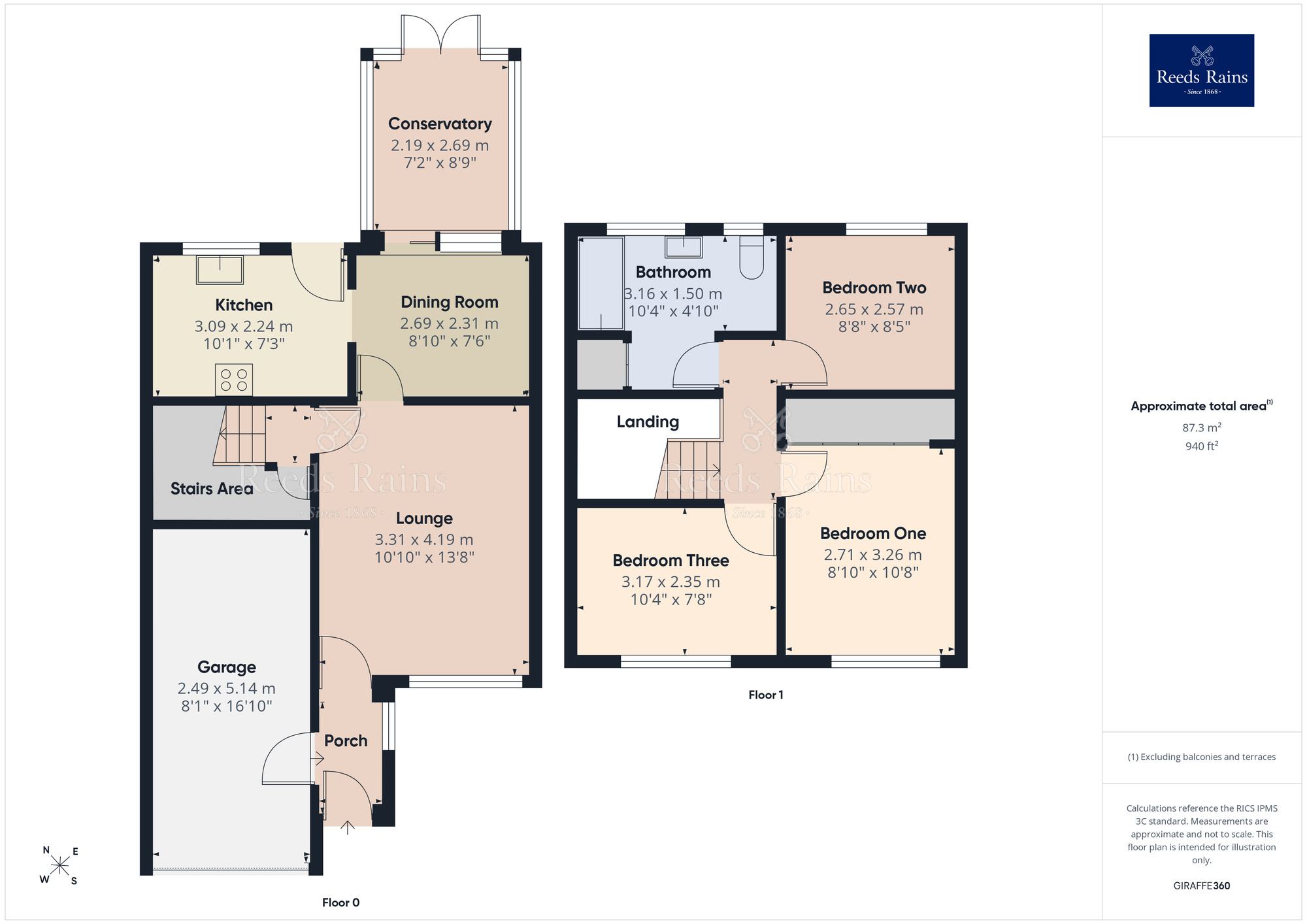 Floorplan of 3 bedroom Semi Detached House for sale, Moss Side Way, Lancashire, PR26