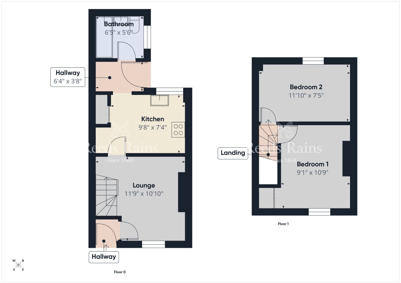 Floorplan of 2 bedroom End Terrace House for sale, Graham Street, Lisburn, County Down, BT27