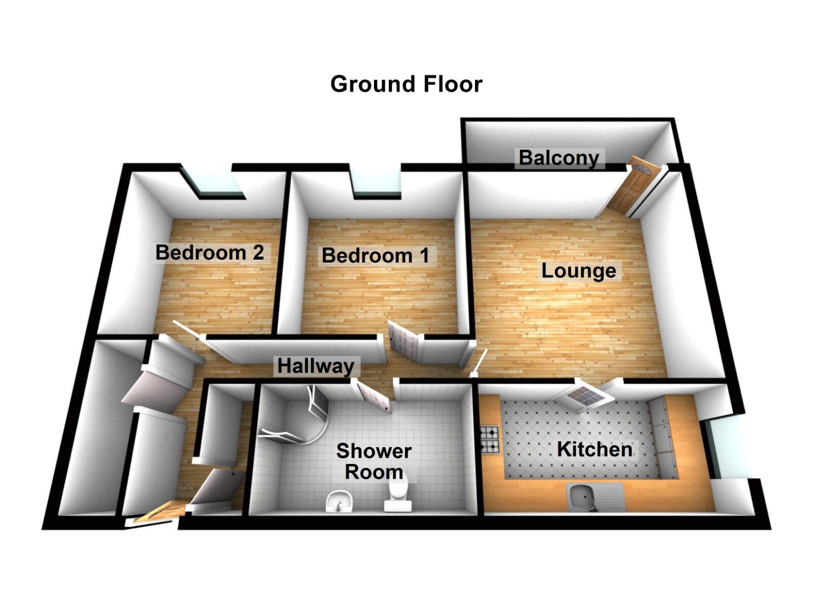 Floorplan of 2 bedroom  Flat for sale, Ferndale House, Dunmurry, County Down, BT17