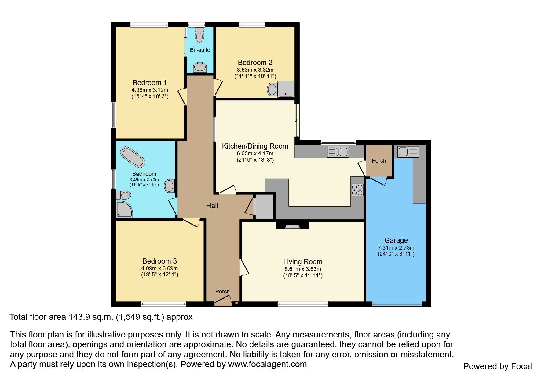 Floorplan of 3 bedroom Detached Bungalow for sale, Kesh Road, Maze, Lisburn, County Down, BT27