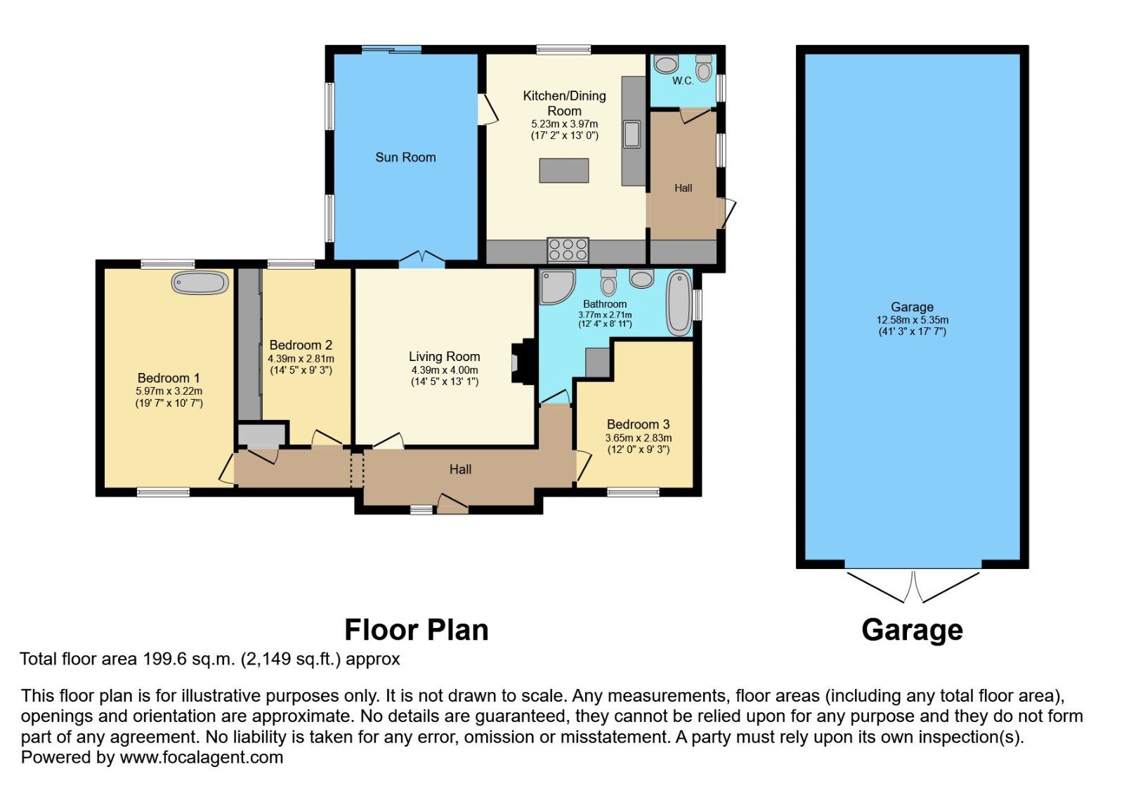 Floorplan of 3 bedroom Detached Bungalow for sale, Tullynewbank Road, Glenavy, County Antrim, BT29
