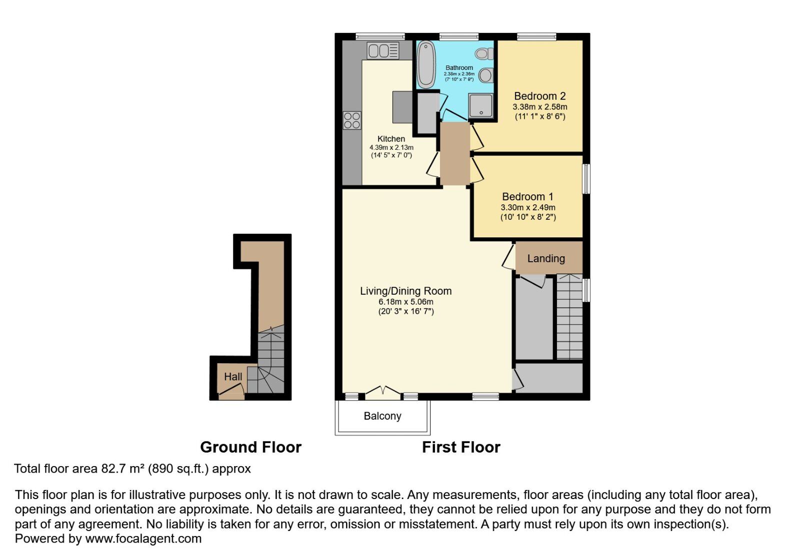 Floorplan of 2 bedroom Flat for sale, Benavon Court, Lisburn, County Antrim, BT28