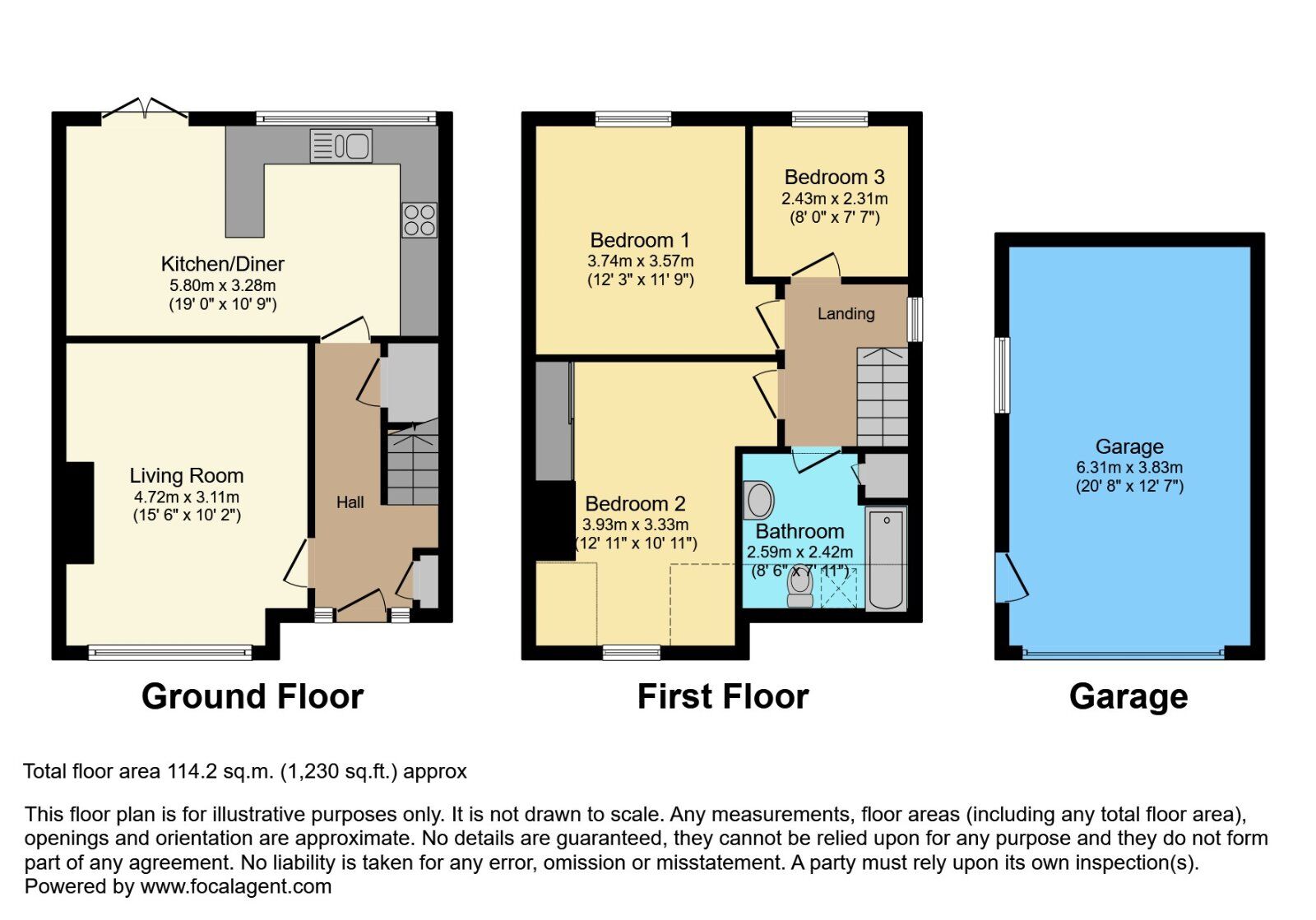 Floorplan of 3 bedroom Semi Detached House for sale, The Brambles, Lisburn, County Antrim, BT28