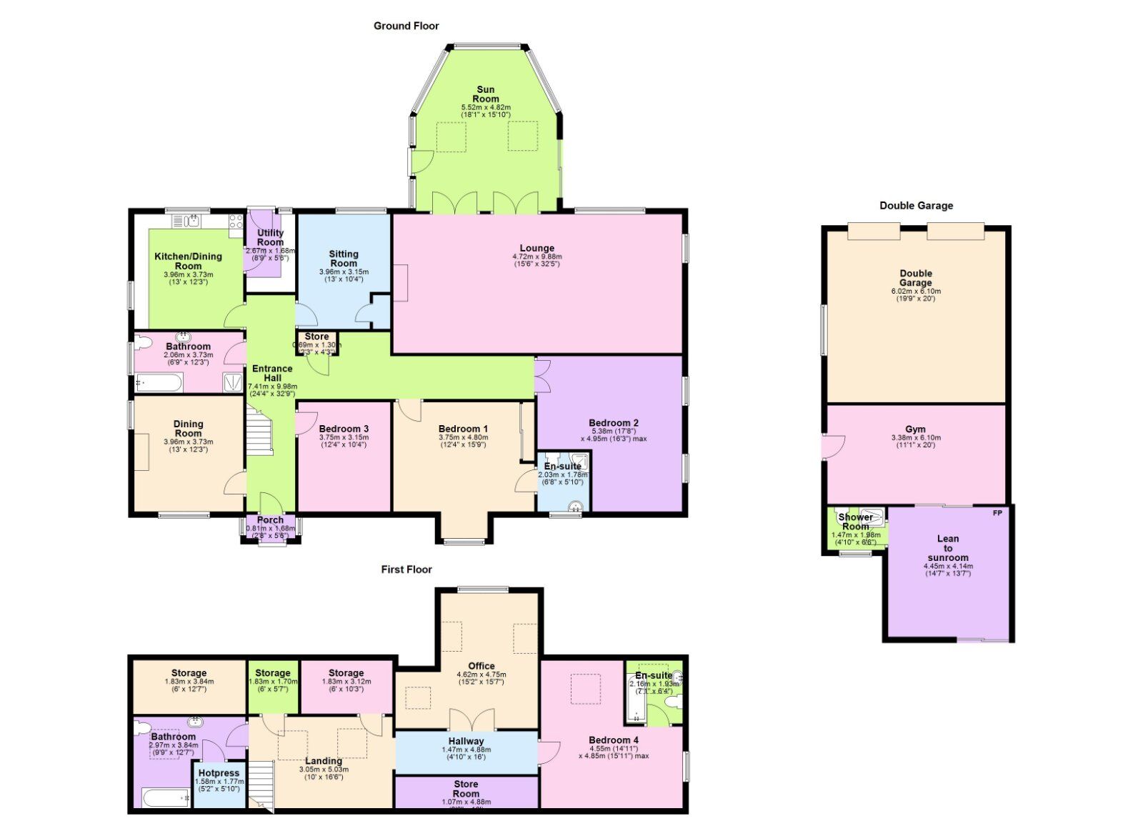 Floorplan of 4 bedroom Detached House for sale, Magheraknock Road, Ballynahinch, County Down, BT24