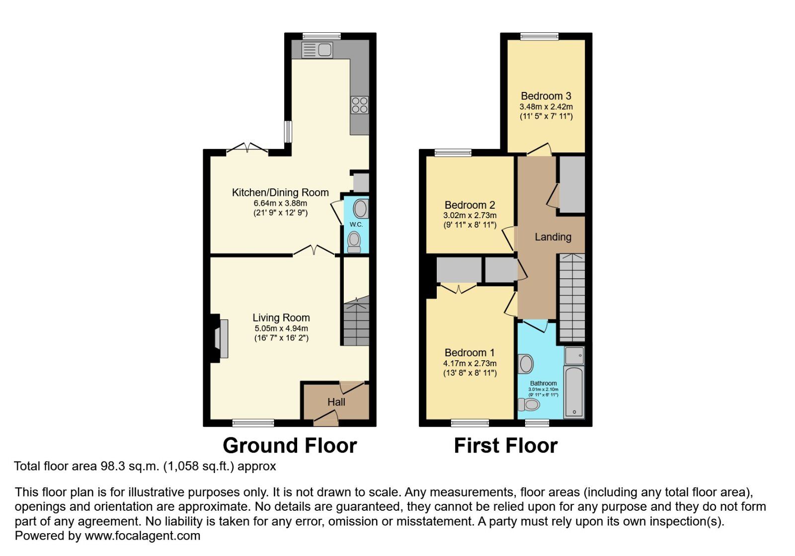 Floorplan of 3 bedroom Mid Terrace House for sale, Cedar Hill, Ballynahinch, County Down, BT24