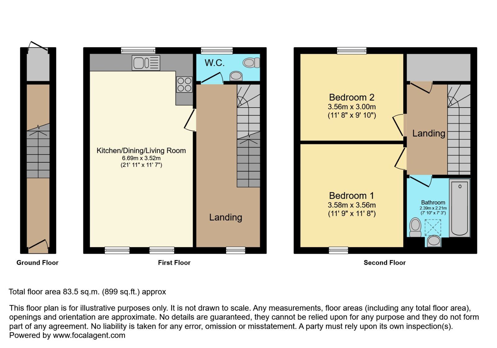 Floorplan of 2 bedroom Mid Terrace House for sale, Sir Richard Wallace Road, Lisburn, County Antrim, BT28