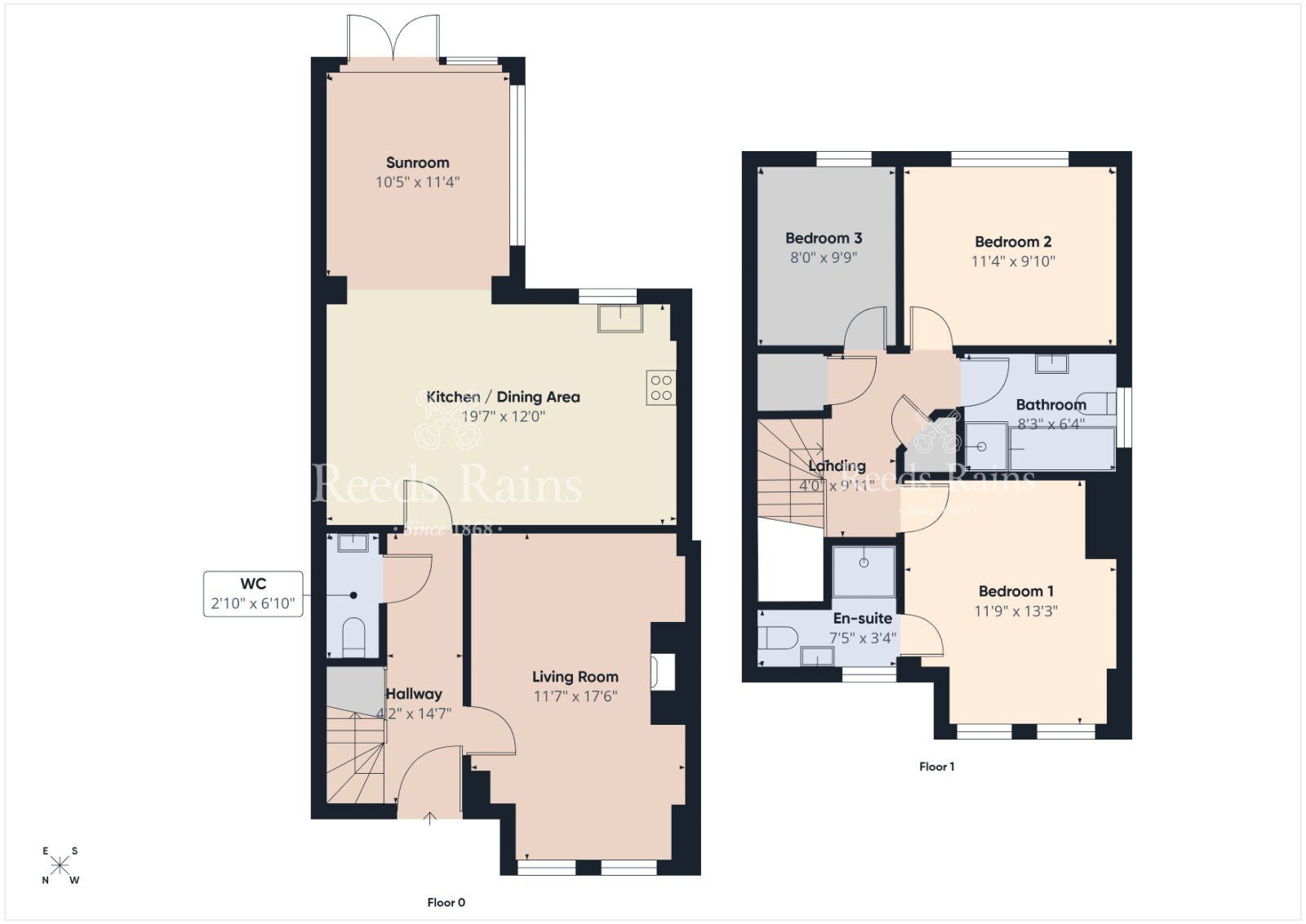 Floorplan of 3 bedroom Semi Detached House for sale, Wyncroft Crescent, Lisburn, County Antrim, BT28