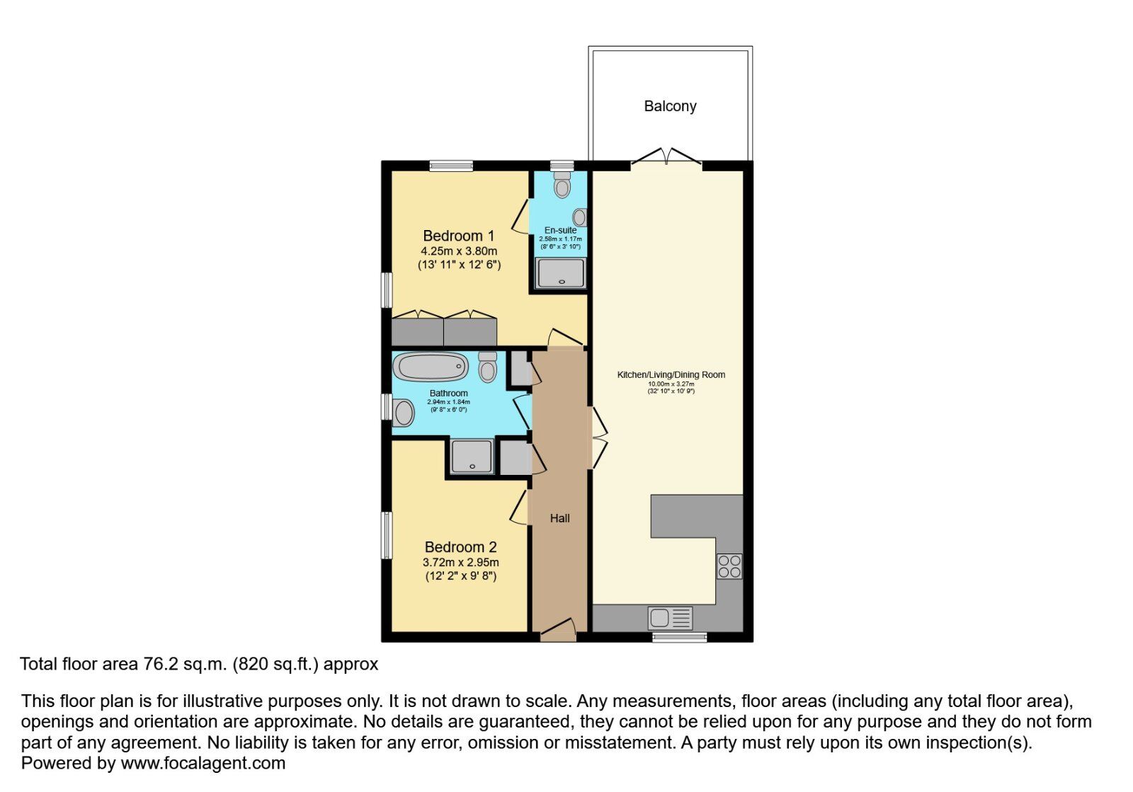 Floorplan of 2 bedroom  Flat for sale, Woodbrook Green, Lisburn, County Antrim, BT28