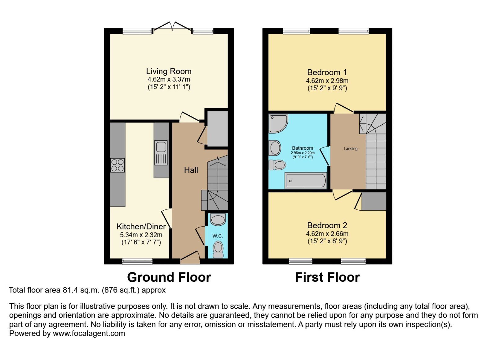 Floorplan of 2 bedroom Semi Detached House for sale, Woodbrook Avenue, Lisburn, County Antrim, BT28