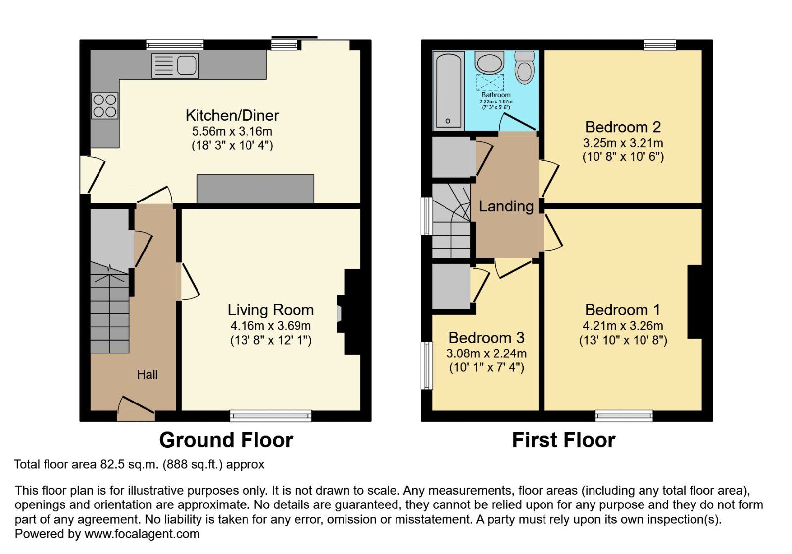 Floorplan of 3 bedroom Semi Detached House for sale, The Old Mill, Hillsborough, County Down, BT26