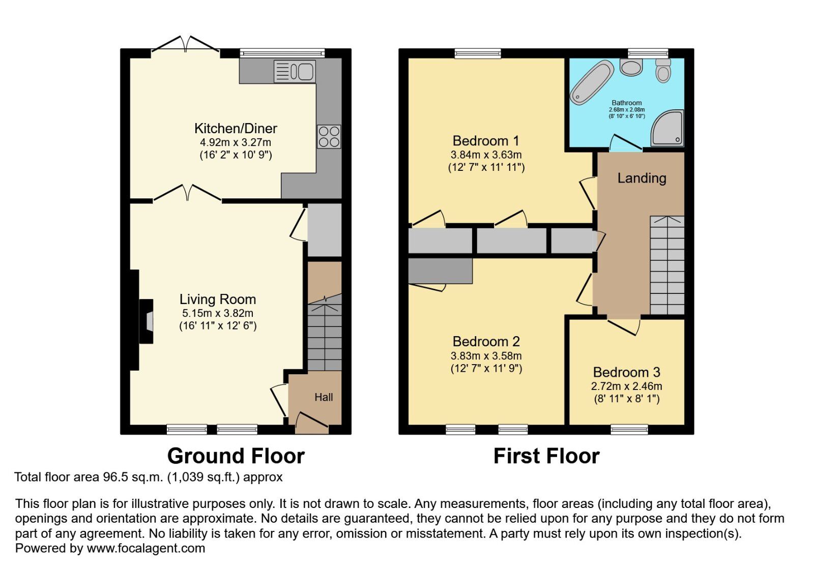 Floorplan of 3 bedroom Mid Terrace House for sale, Peel Gardens, Ballinderry Upper, County Antrim, BT28