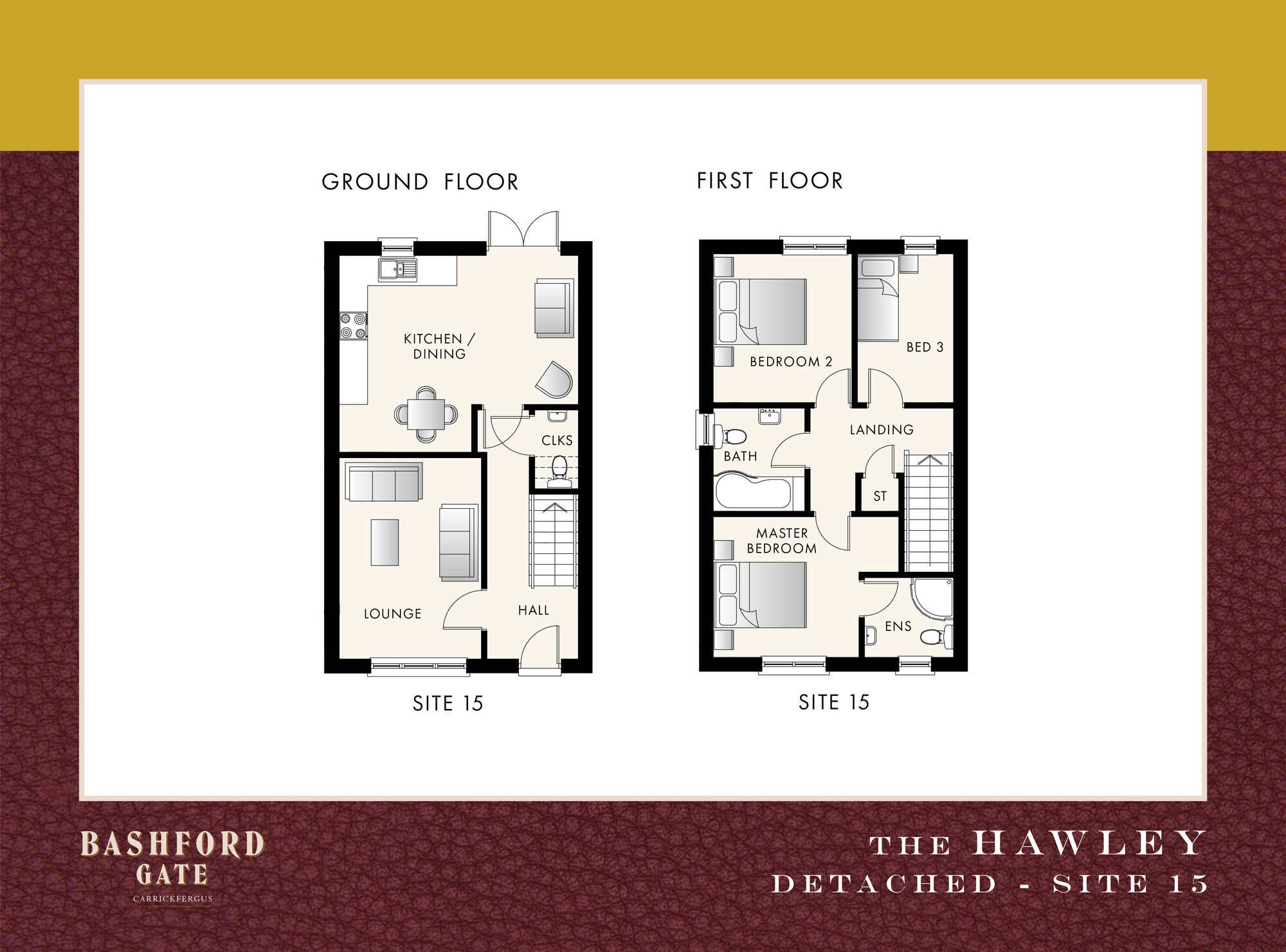 Floorplan of 3 bedroom Detached House for sale, Bashford Gate, Carrickfergus, BT38