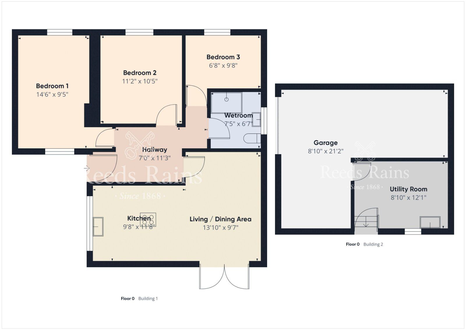 Floorplan of 3 bedroom Detached Bungalow for sale, Drumaghadone Road, Dromore, County Armagh, BT25