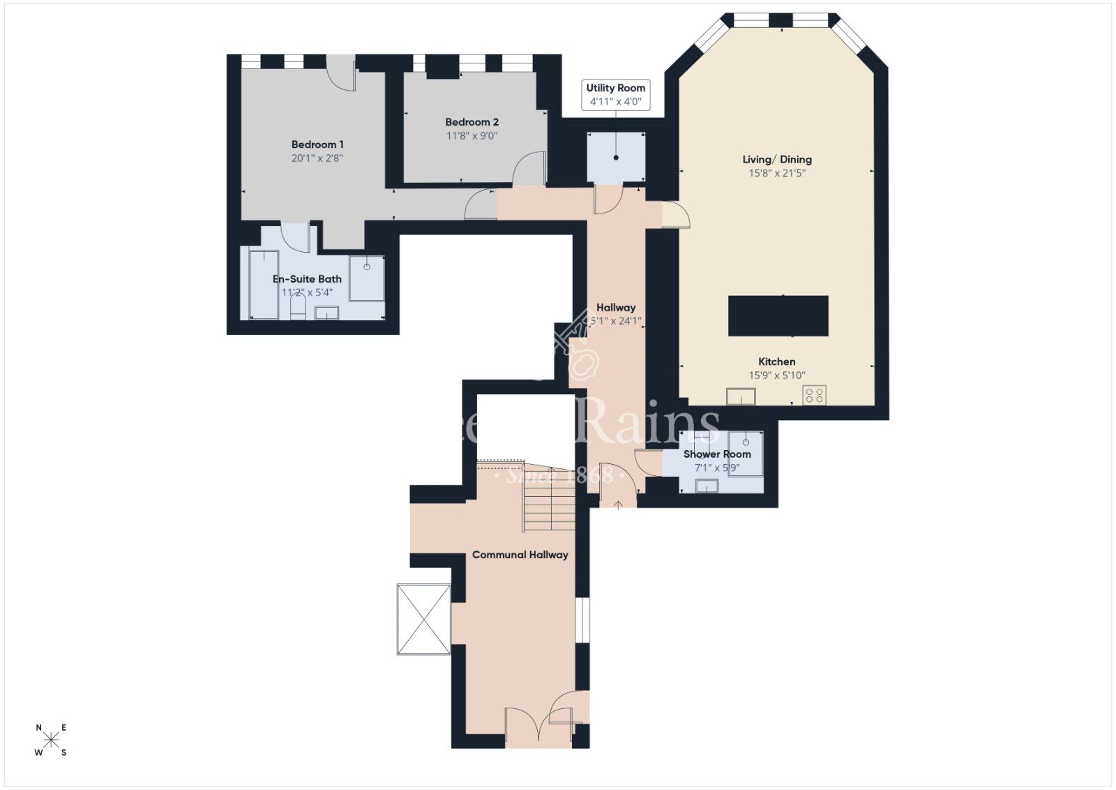 Floorplan of 2 bedroom Flat for sale, Lady Ishbel Boulevard, Belfast, County Down, BT8
