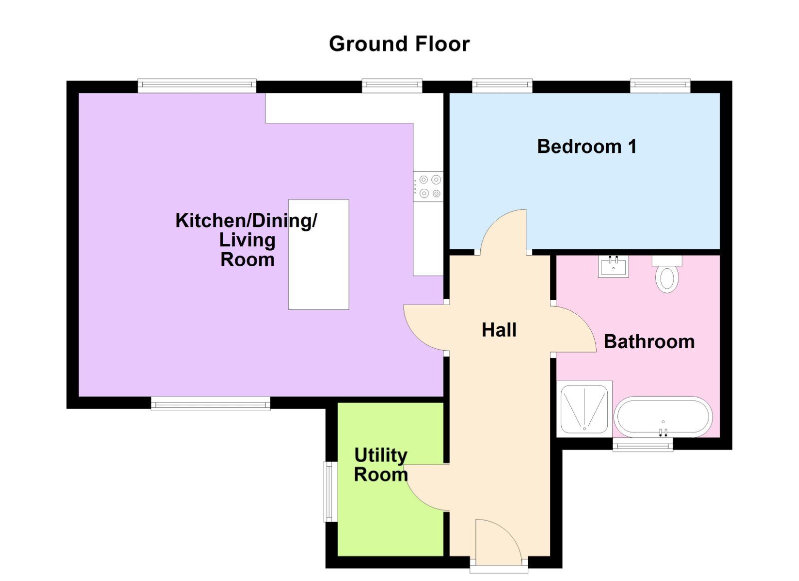 Floorplan of 1 bedroom  Flat for sale, Lady Ishbel Boulevard, Belfast, County Down, BT8