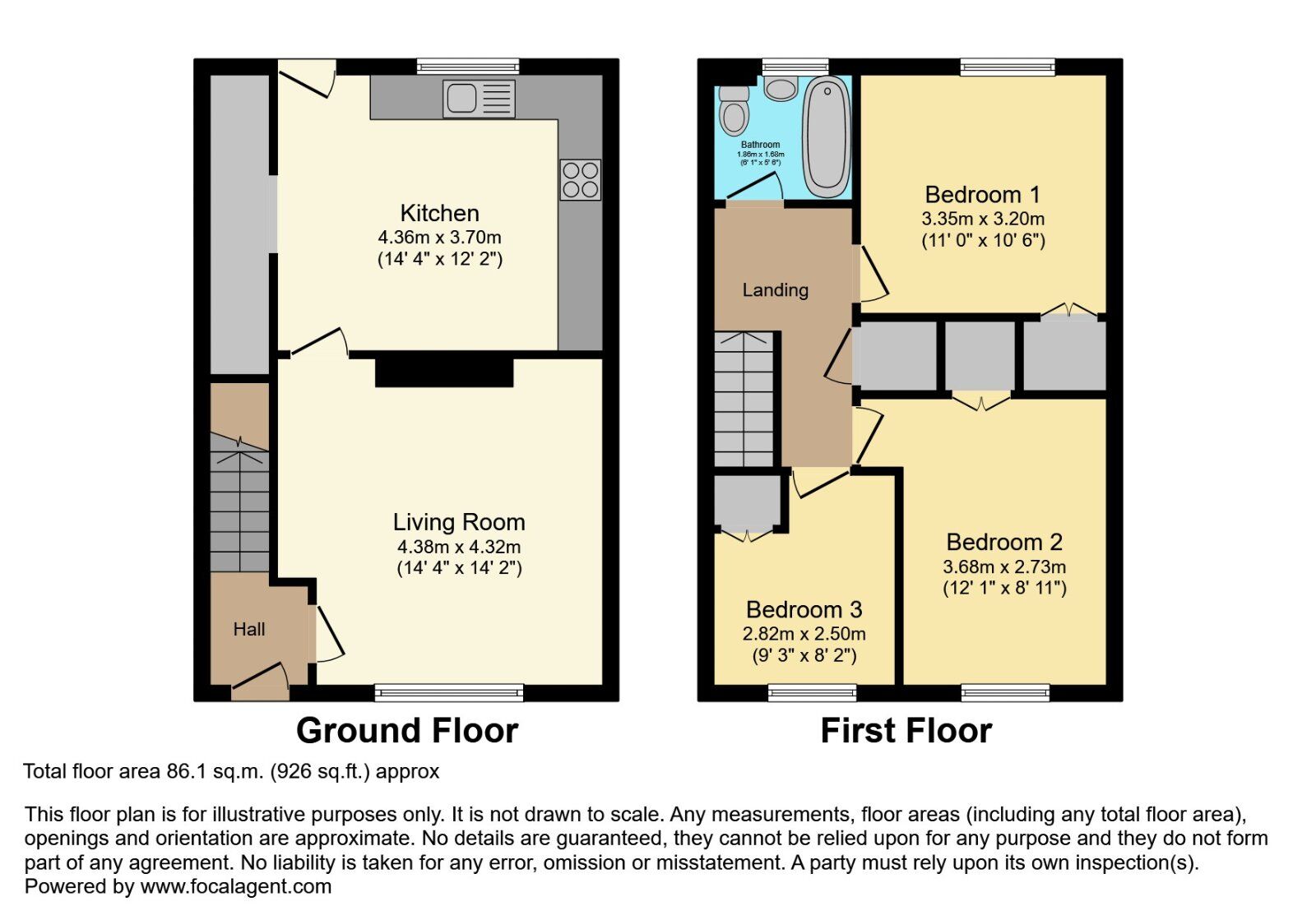 Floorplan of 3 bedroom Mid Terrace House for sale, Tirowen Drive, Lisburn, County Antrim, BT28