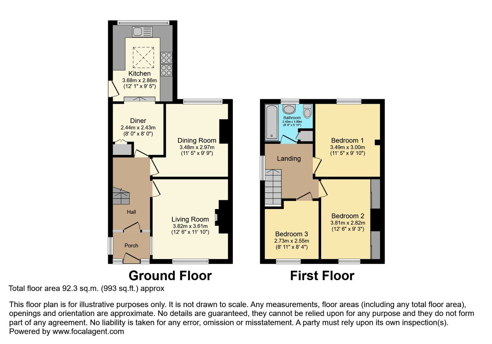 Floorplan of 3 bedroom Semi Detached House for sale, Hillsborough Old Road, Lisburn, County Antrim, BT27