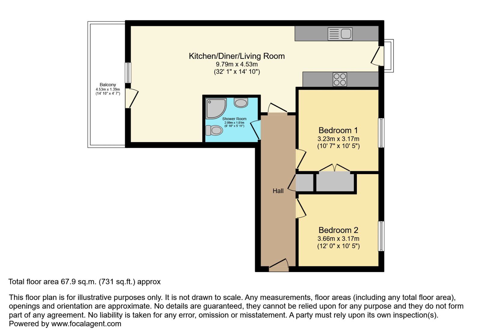 Floorplan of 2 bedroom  Flat for sale, Woodbrook Green, Lisburn, County Antrim, BT28