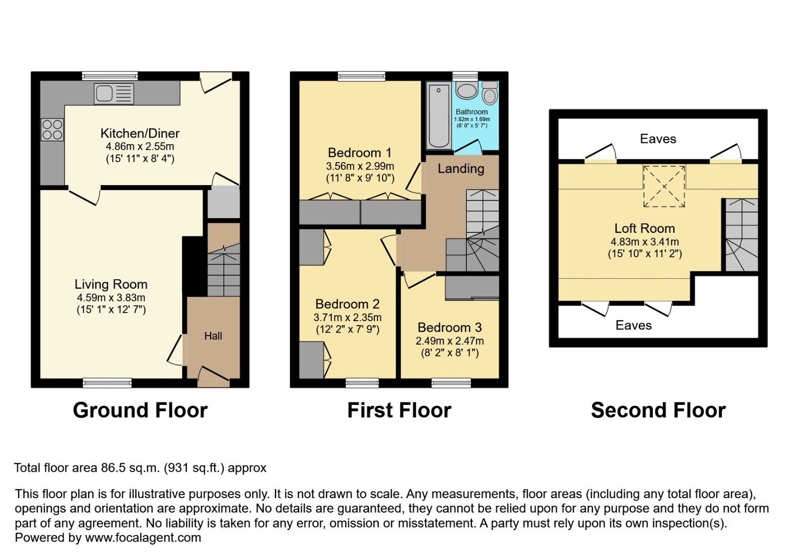 Floorplan of 3 bedroom End Terrace House for sale, Hertford Crescent, Lisburn, County Antrim, BT28