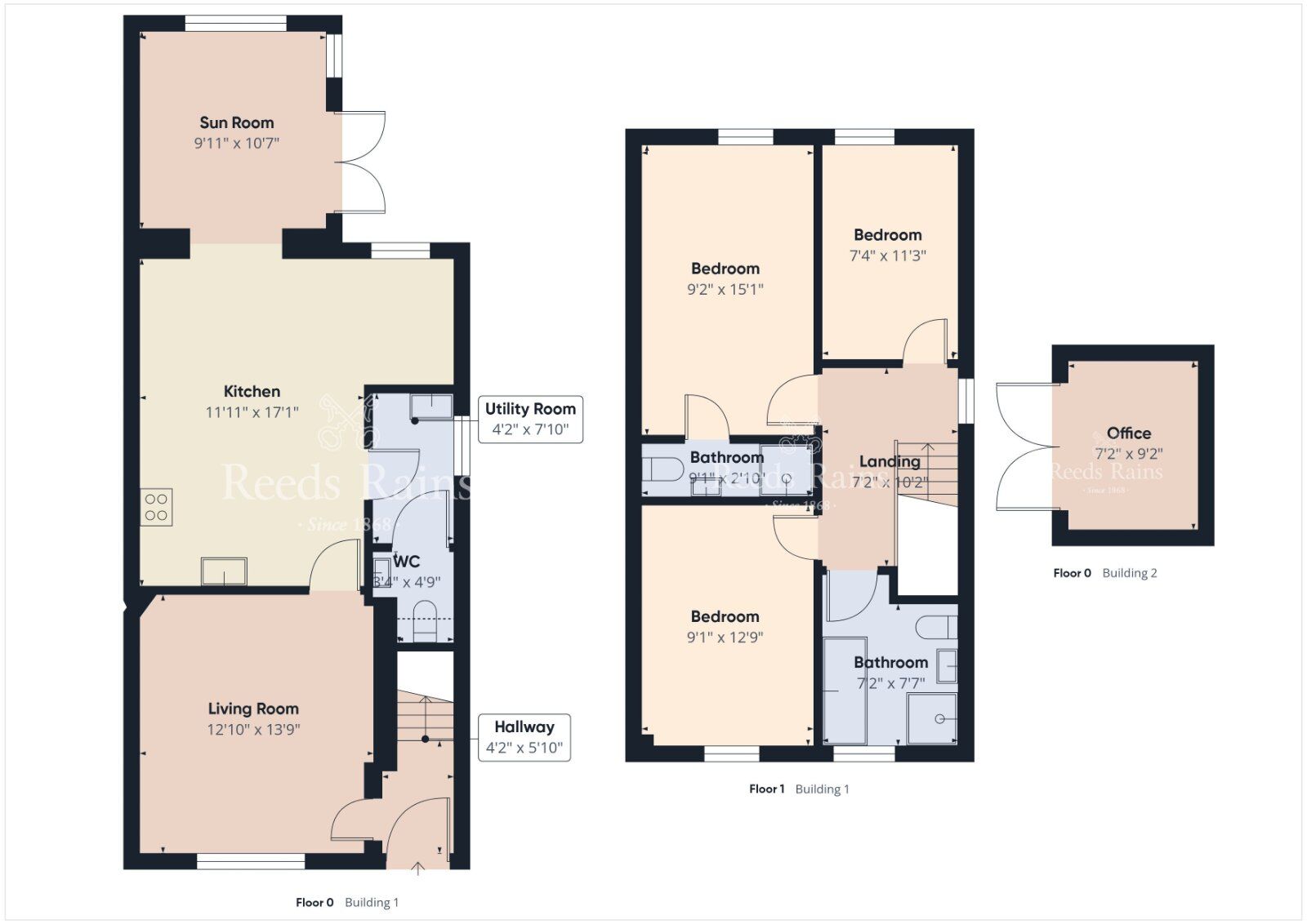Floorplan of 3 bedroom Semi Detached House for sale, Sir Richard Wallace Walk, Lisburn, County Antrim, BT28