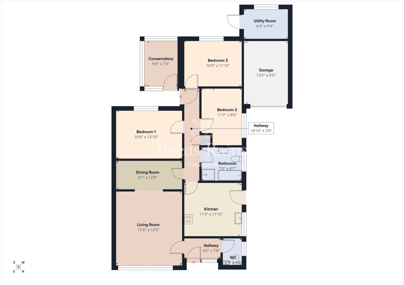 Floorplan of 3 bedroom Detached Bungalow for sale, Thornleigh Drive, Lisburn, County Antrim, BT28