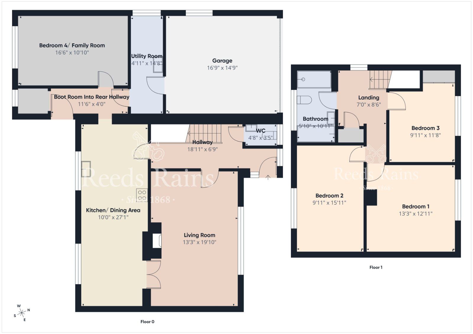 Floorplan of 4 bedroom Detached House for sale, Kensington Gardens, Royal Hillsborough, County Down, BT26