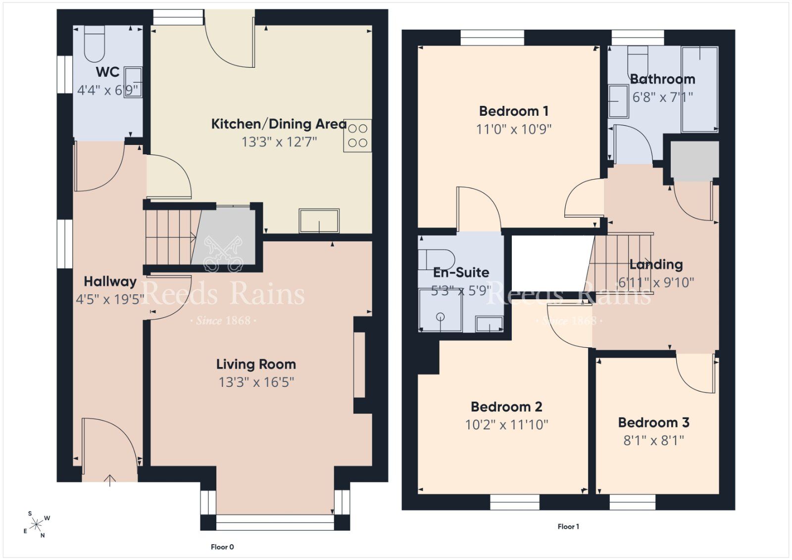 Floorplan of 3 bedroom Semi Detached House for sale, Ayrshire Manor, Lisburn, County Antrim, BT28