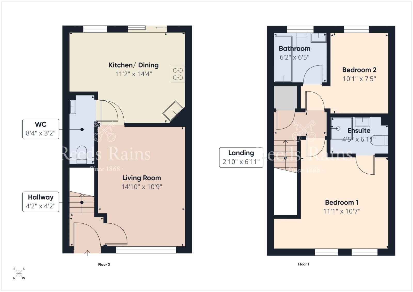 Floorplan of 2 bedroom Mid Terrace House for sale, Mornington Avenue, Lisburn, County Antrim, BT28