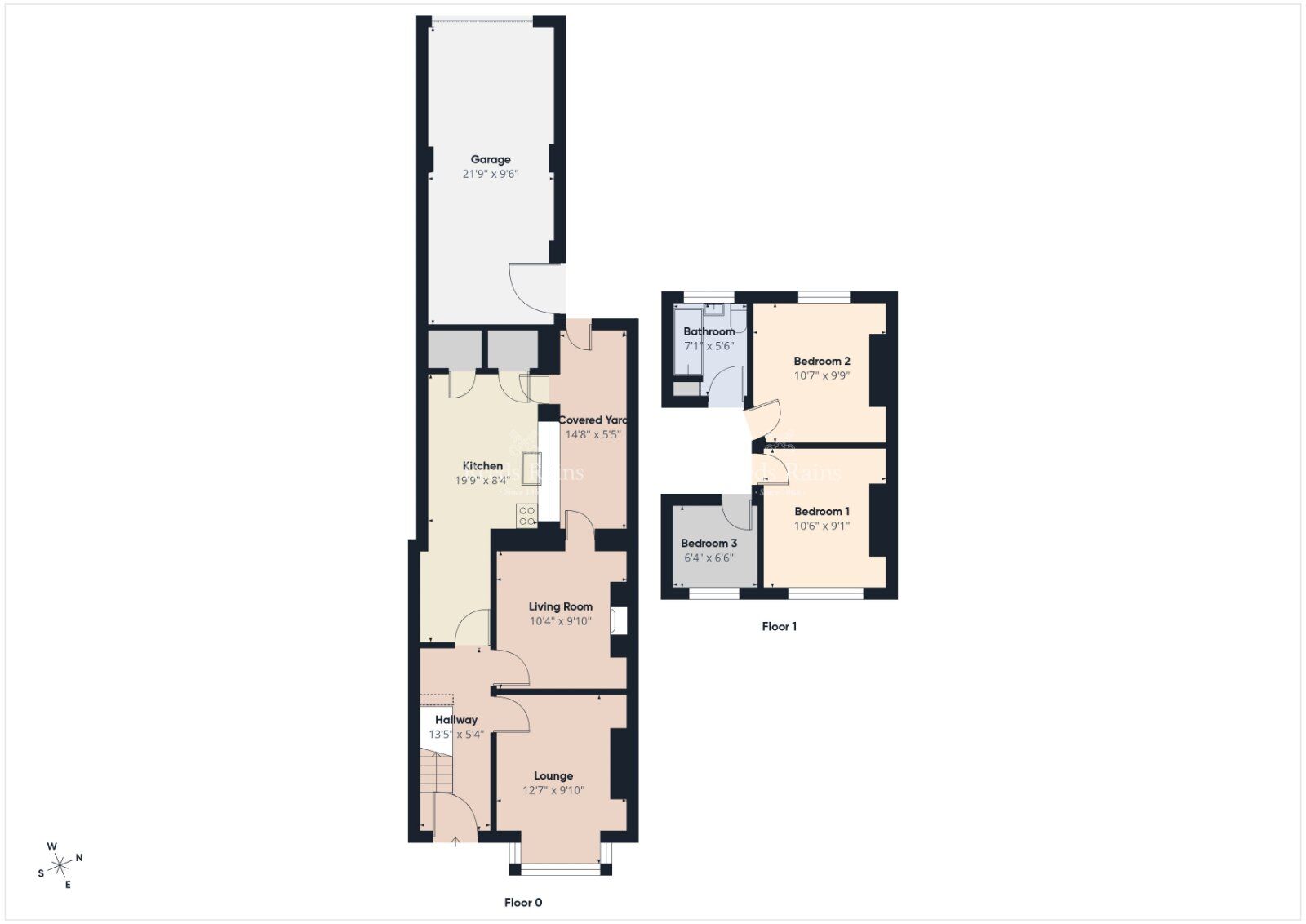 Floorplan of 3 bedroom Mid Terrace House for sale, Warren Park Drive, Lisburn, County Antrim, BT28