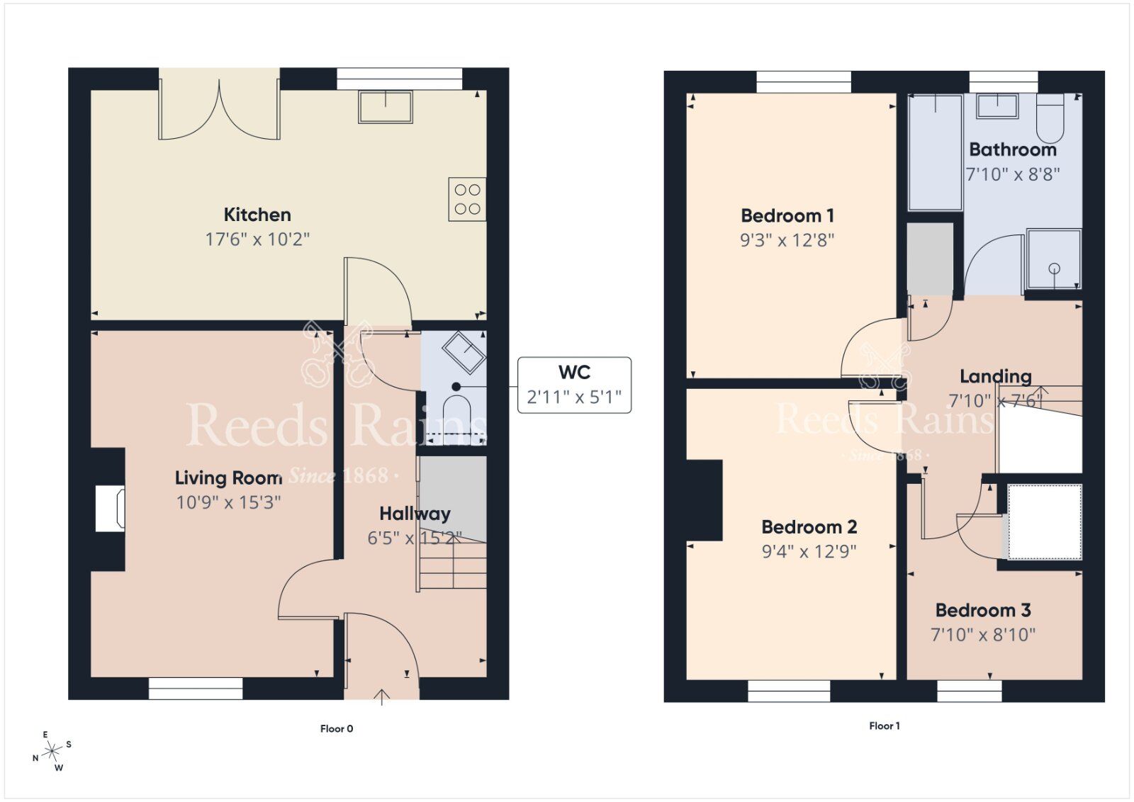 Floorplan of 3 bedroom End Terrace House for sale, Laurel Wood, Ballinderry Lower, County Antrim, BT28