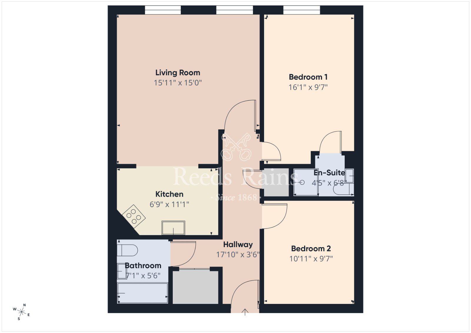 Floorplan of 2 bedroom Flat for sale, Lisburn Square, Lisburn, County Antrim, BT28