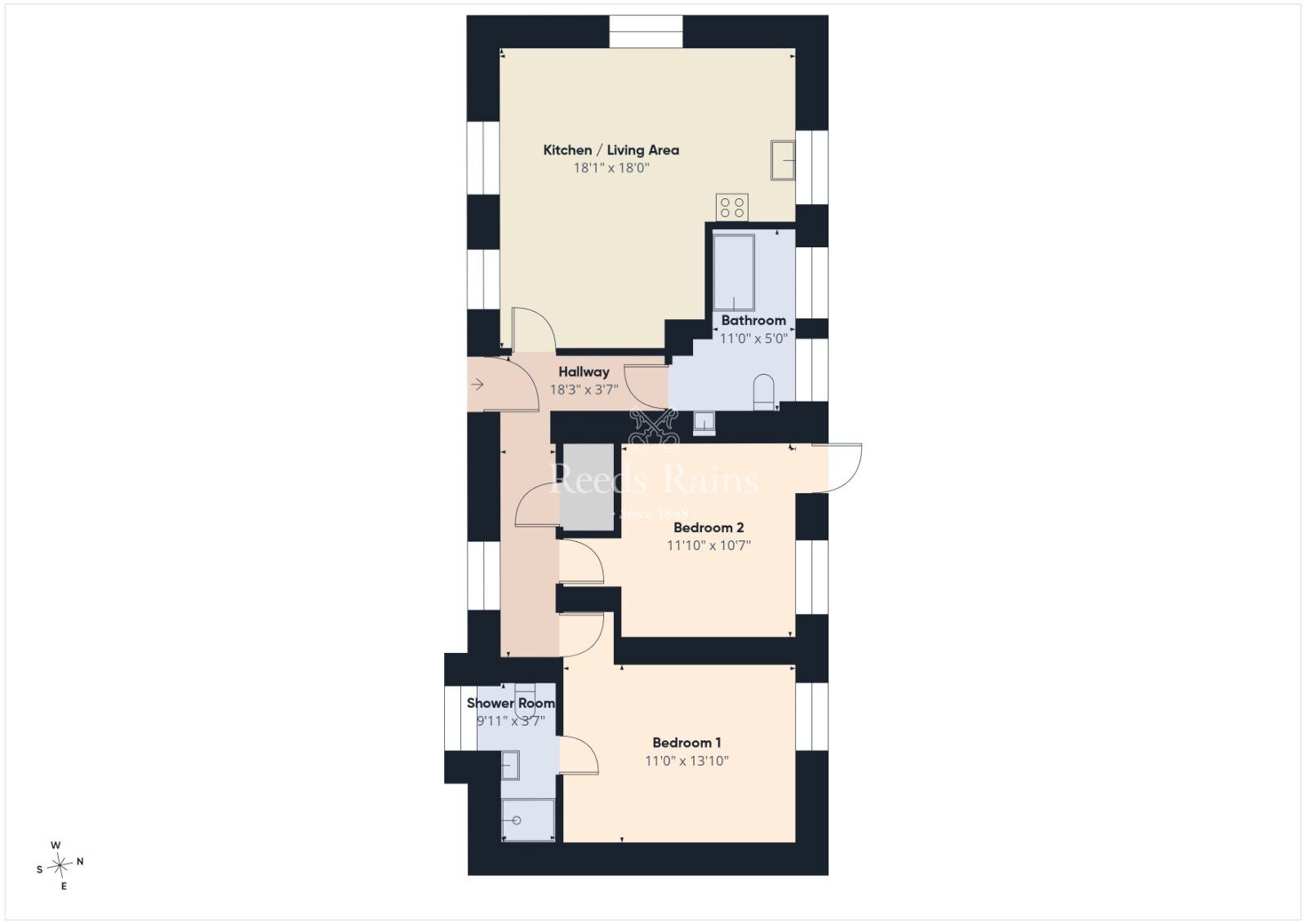 Floorplan of 2 bedroom Flat for sale, Lady Ishbel Boulevard, Belfast, County Down, BT8