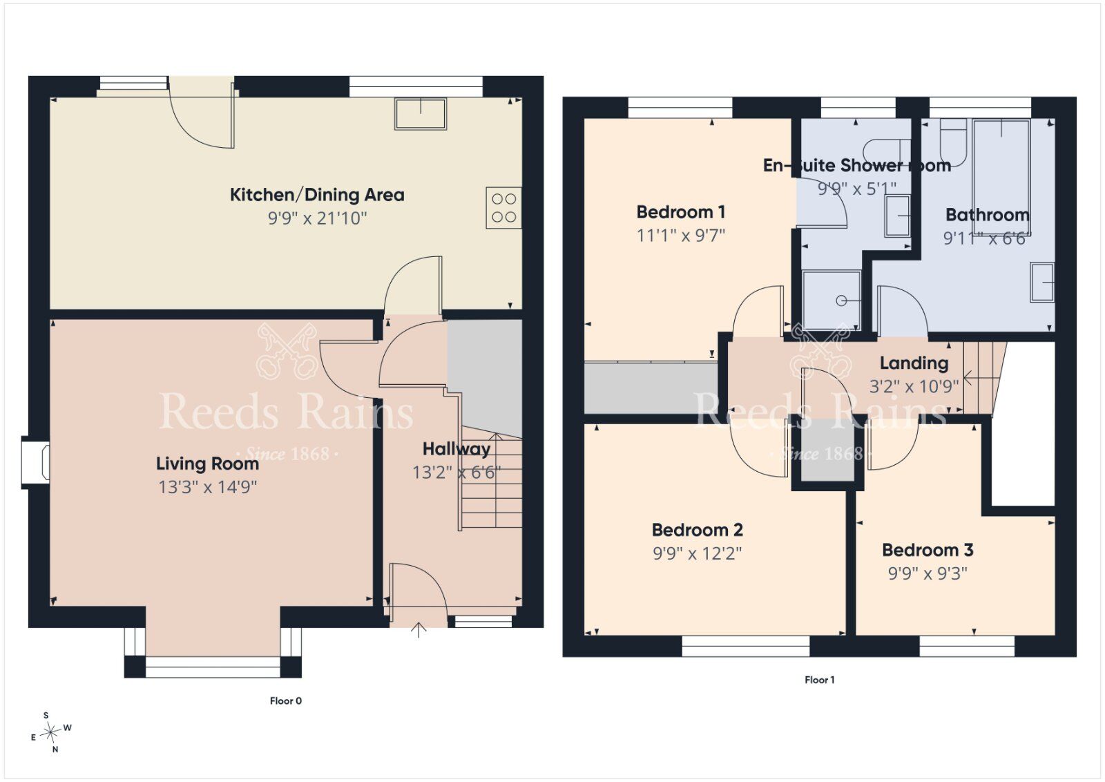 Floorplan of 3 bedroom Semi Detached House for sale, Knockdarragh Park, Lisburn, County Antrim, BT28