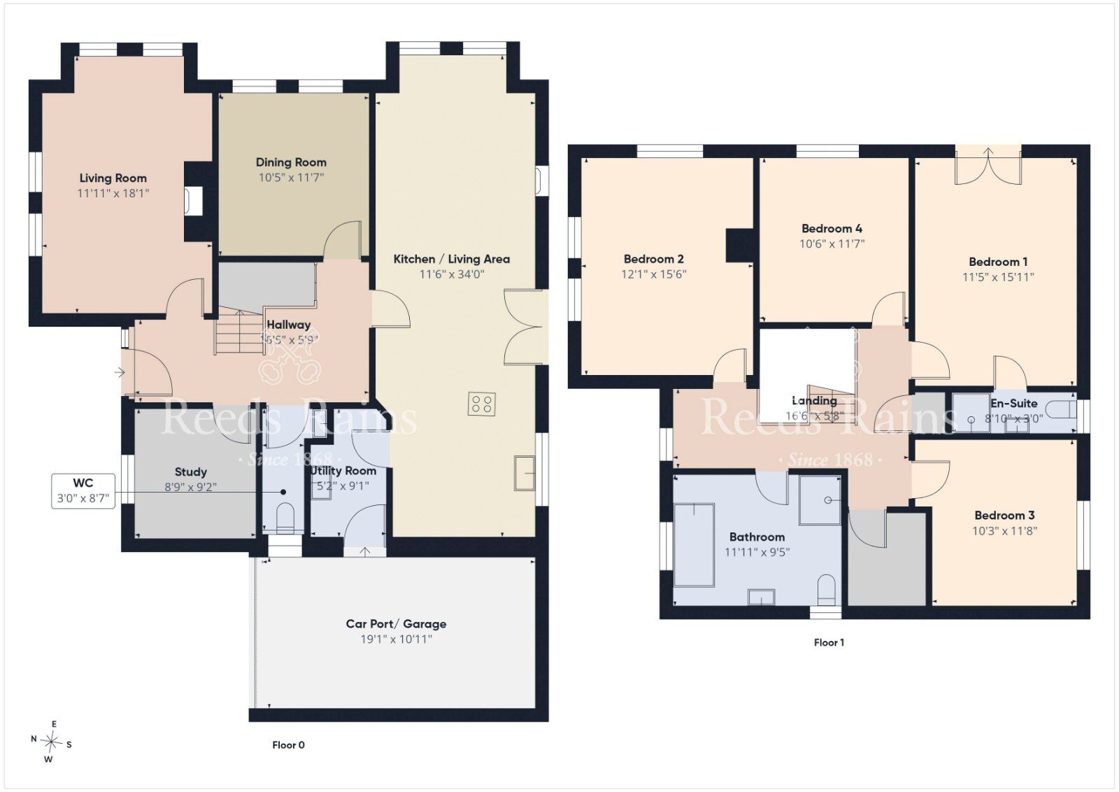 Floorplan of 4 bedroom Detached House for sale, Linen Green, Lisburn, County Antrim, BT28