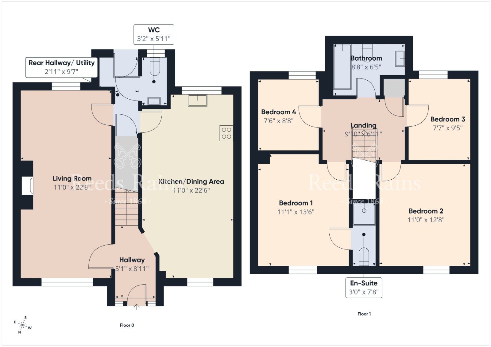 Floorplan of 4 bedroom Semi Detached House for sale, Burn Side, Annahilt, Hillsborough, County Down, BT26