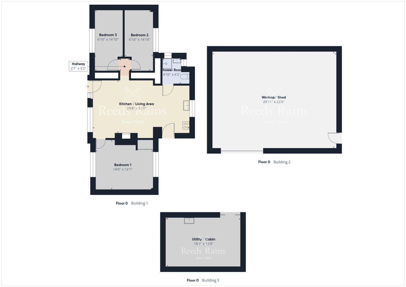 Floorplan of 3 bedroom Detached Bungalow for sale, Old Ballynahinch Road, Lisburn, County Down, BT27