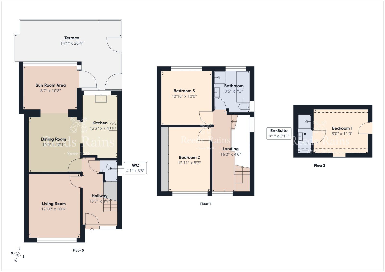 Floorplan of 3 bedroom Semi Detached House for sale, Whitla Crescent, Lisburn, County Antrim, BT28