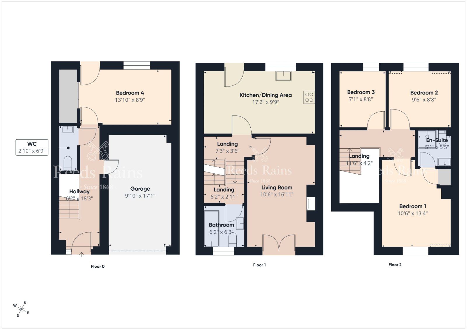 Floorplan of 4 bedroom Semi Detached House for sale, Church Square, Lisburn, County Antrim, BT28