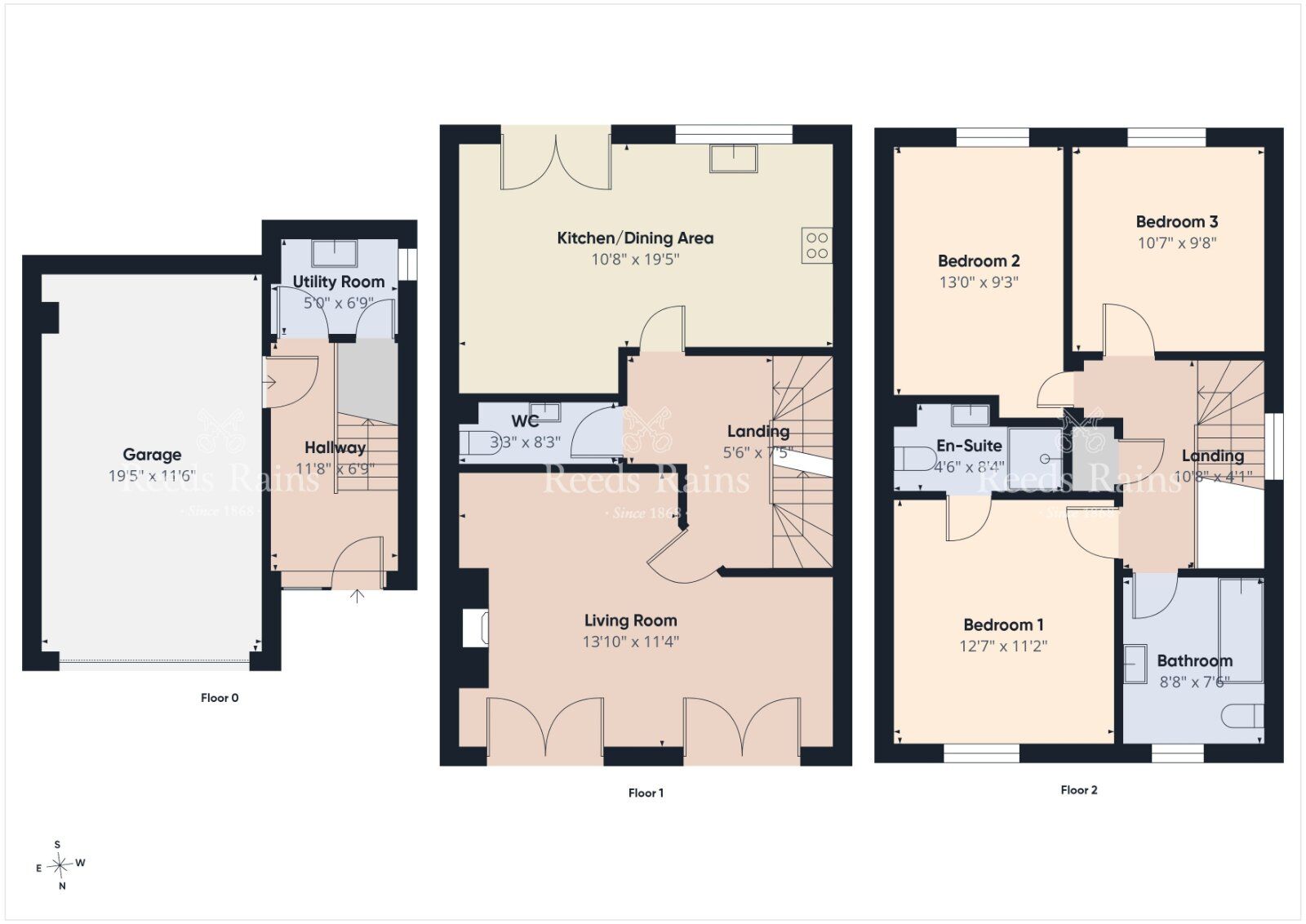 Floorplan of 3 bedroom Semi Detached House for sale, Ballantine Lane, Plantation Road, Lisburn, County Down, BT27