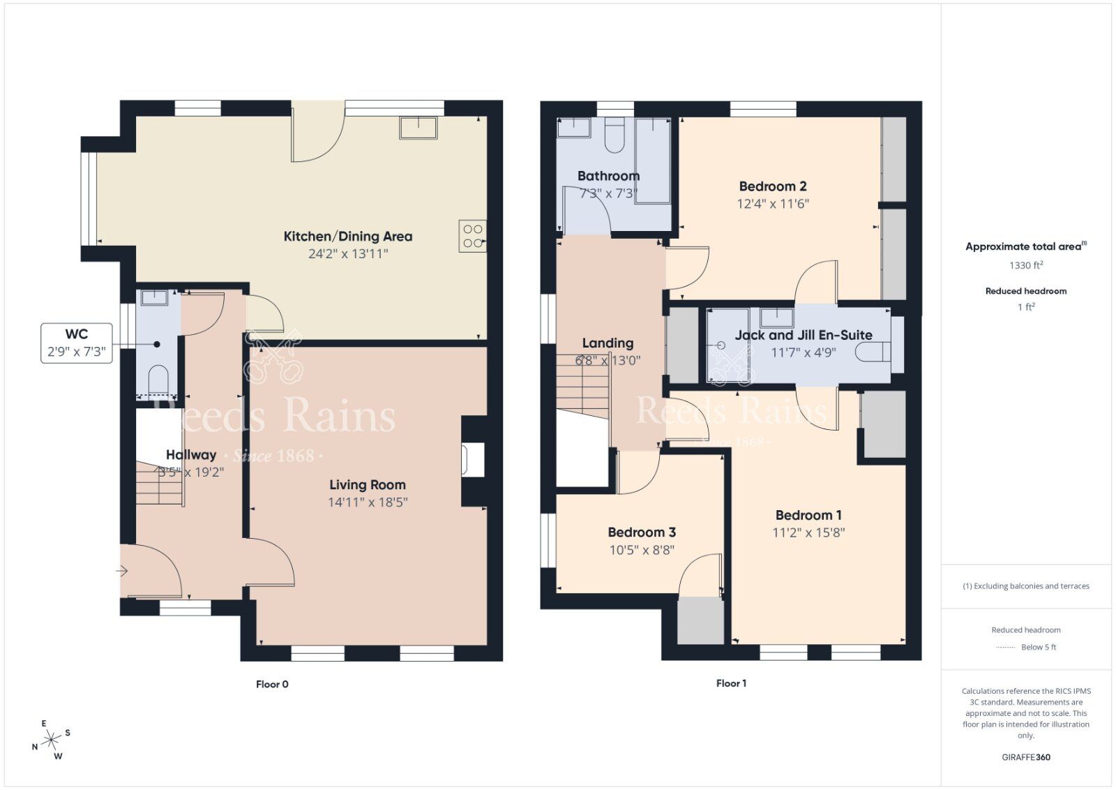 Floorplan of 3 bedroom End Terrace House for sale, Causeway Meadows, Lisburn, County Antrim, BT28