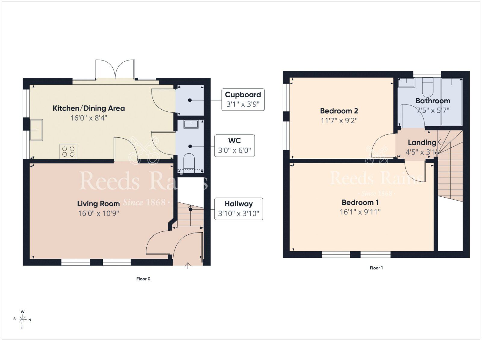 Floorplan of 2 bedroom Detached House for sale, Downshire Hall, Ballynahinch Street, County Down, BT26