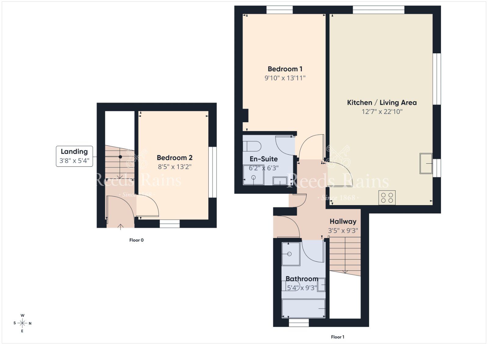 Floorplan of 2 bedroom Flat for sale, Fairfields Mews, Lisburn, County Antrim, BT28